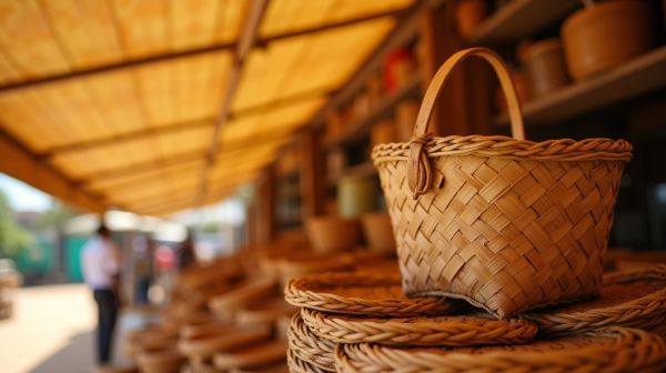 Paniers en raphia artisanaux : la tendance à revendre